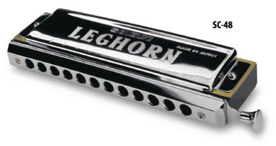 Leghorn deluxe 12 hole chromatic harmonica